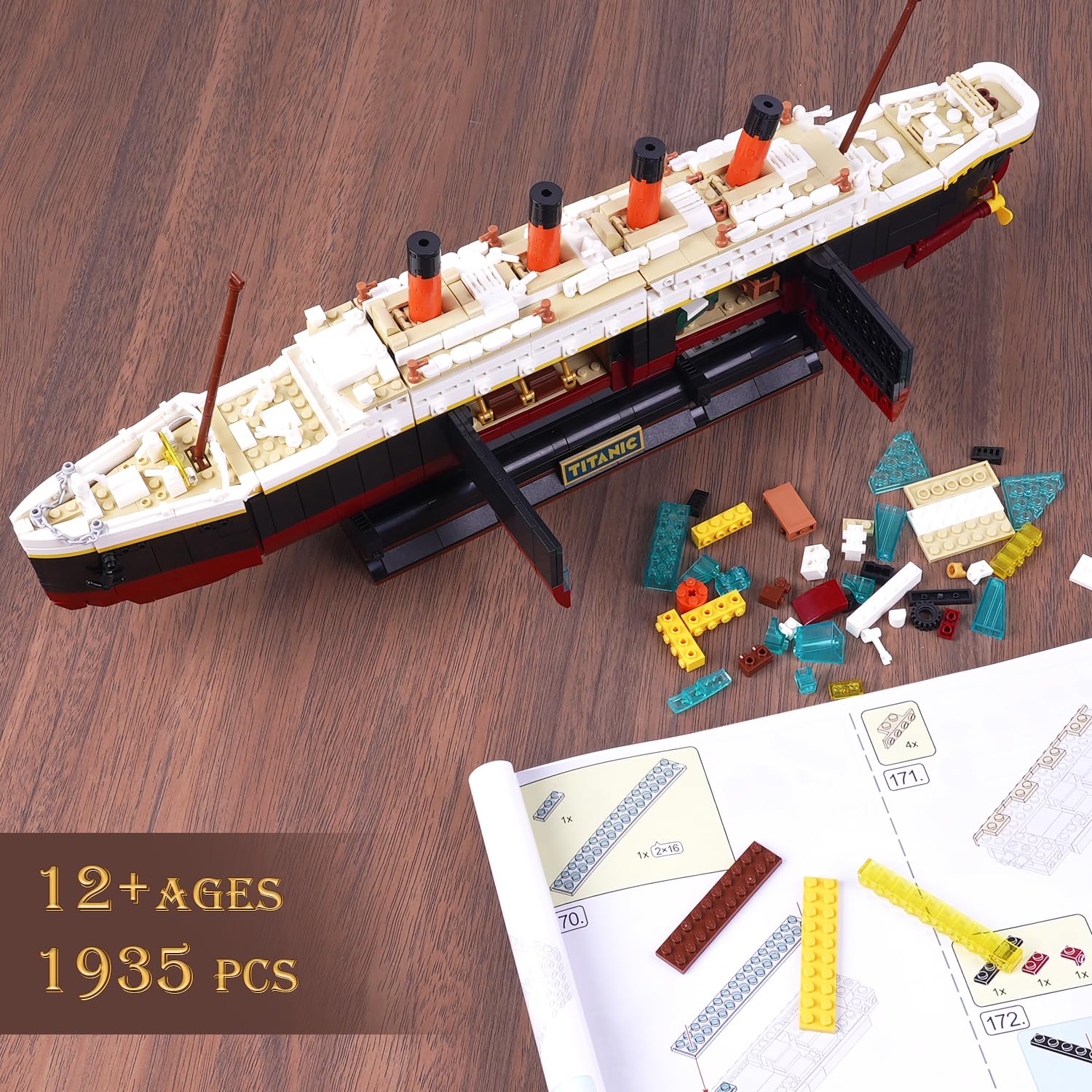 PLAXSOON light kit adds a warm glow to the Titanic display.