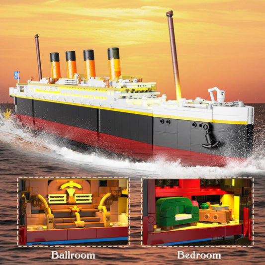PLAXSOON Titanic model side view emphasizes sleek profile and lifelike scale.