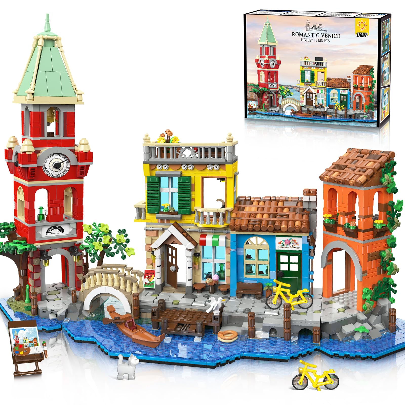 PLAXSOON Venice Main Street set with waterfront view, ideal as a refined desk display.