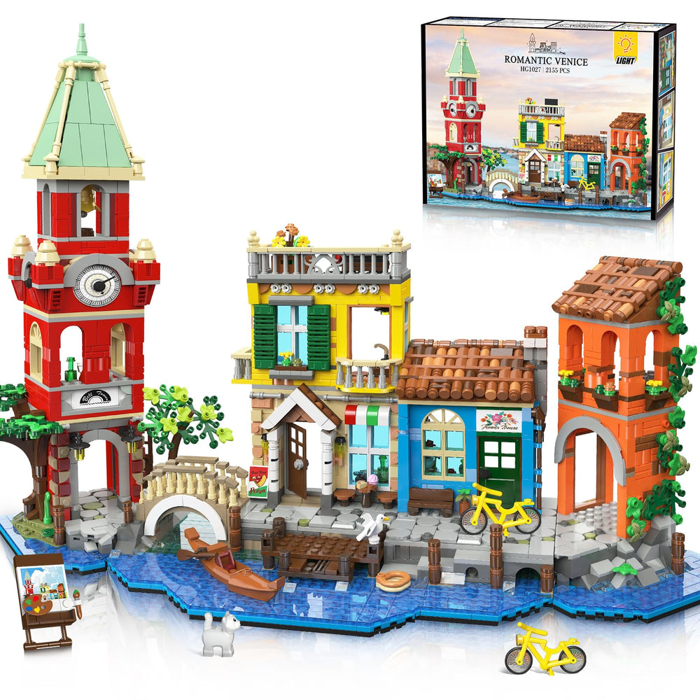PLAXSOON Venice Main Street set with waterfront view, ideal as a refined desk display.