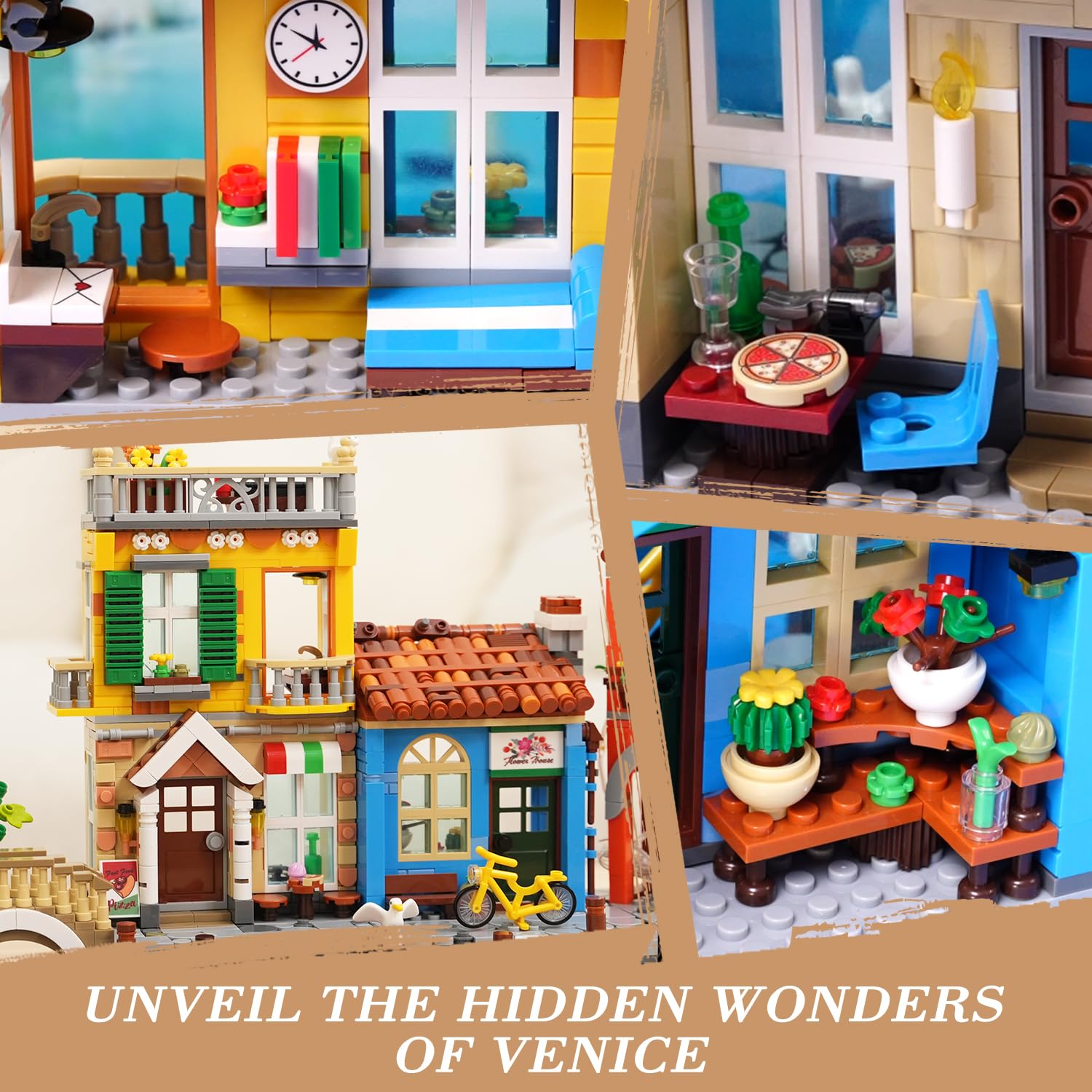 PLAXSOON Venice pizzeria scene adds cozy storytelling to your model collection.