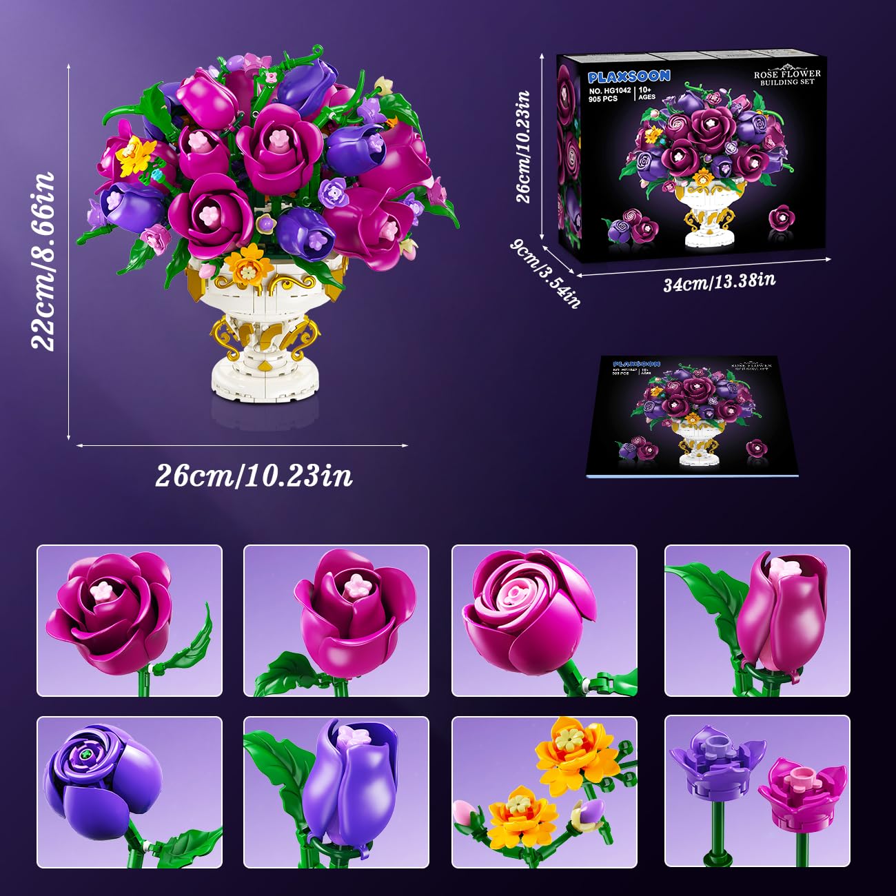PLAXSOON vibrant purple and fuchsia colors create sophisticated contrast
