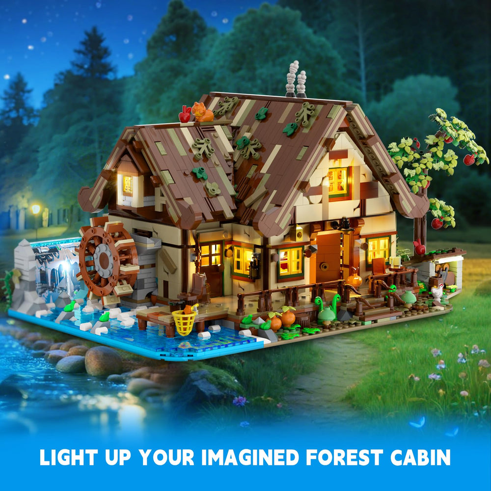 PLAXSOON wood cabin side storage with barrels for realism
