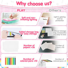 PLAY 36 paper sheets for multiple tracing sessions and artwork