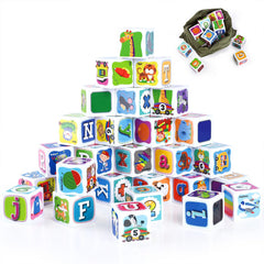 PLAY ABC blocks front view for toddlers with 28-piece set