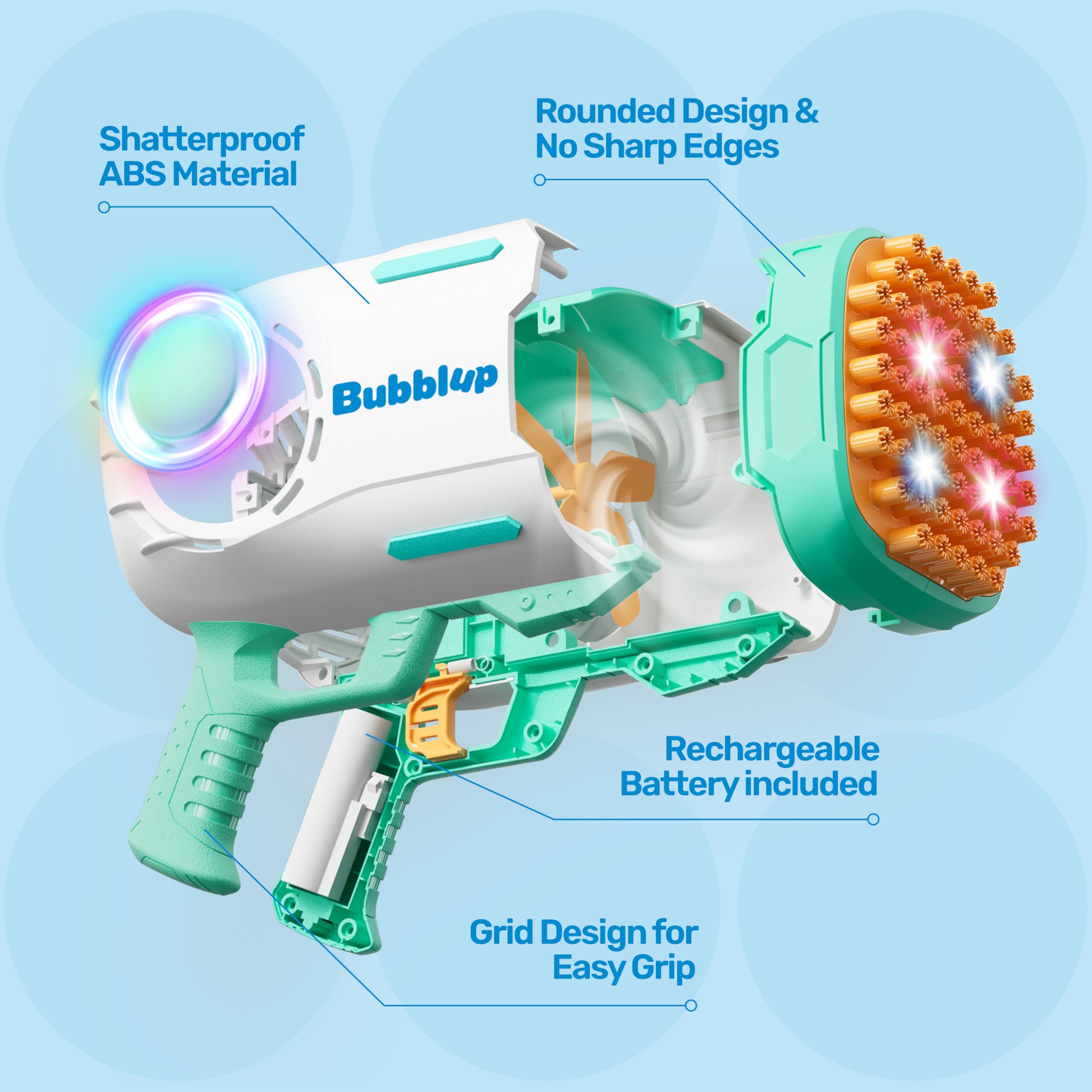 Play-Act 5.4 oz bubble liquid bottles keep the fun flowing
