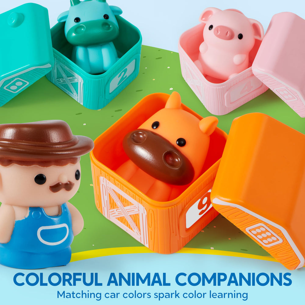 Play-Act Farmer figure inside locomotive sparks imaginative role-play adventures.
