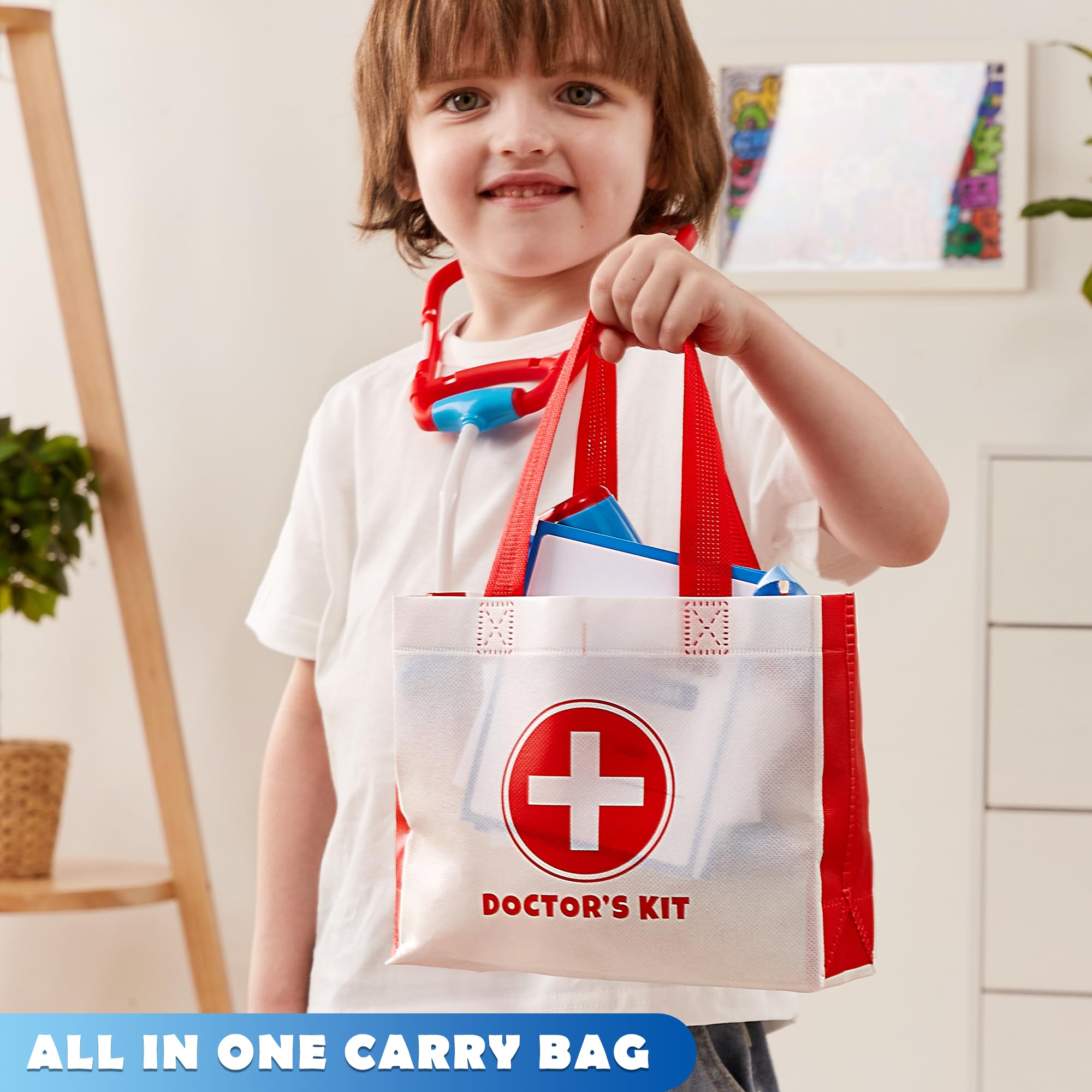 Play-Act syringe and tools set encourages safe, creative medical play.