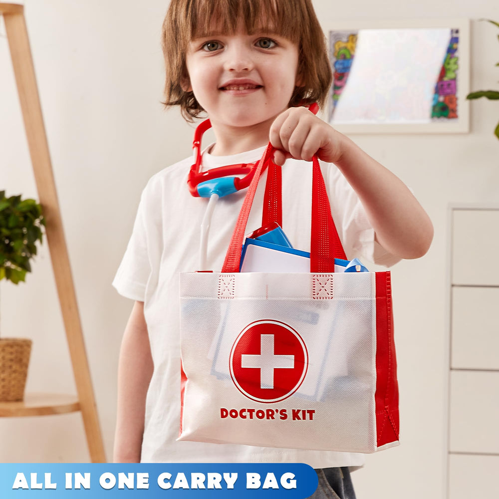 Play-Act syringe and tools set encourages safe, creative medical play.