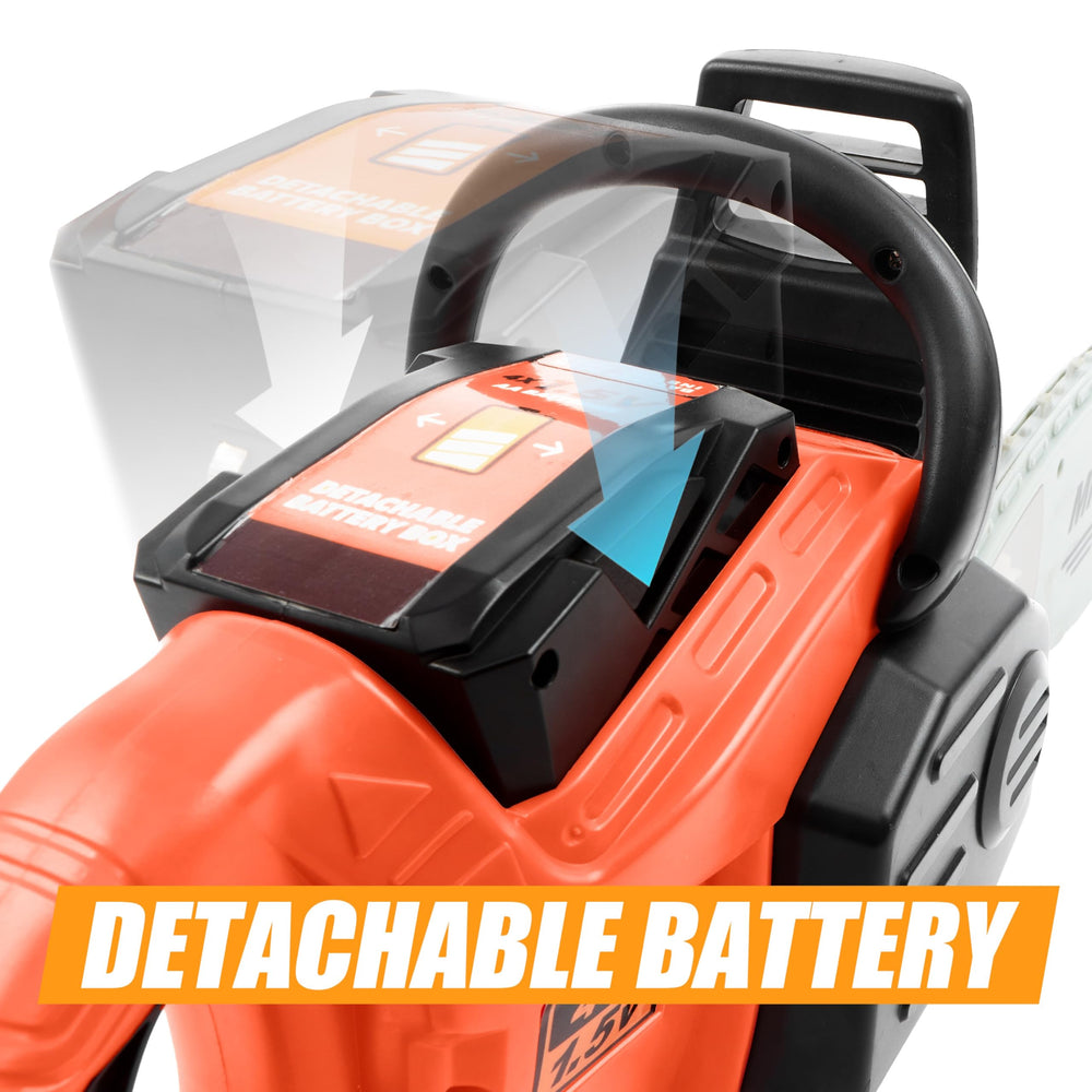 Play-Act Mighty Force Chainsaw toy guard detail supports safe, realistic pretend play.