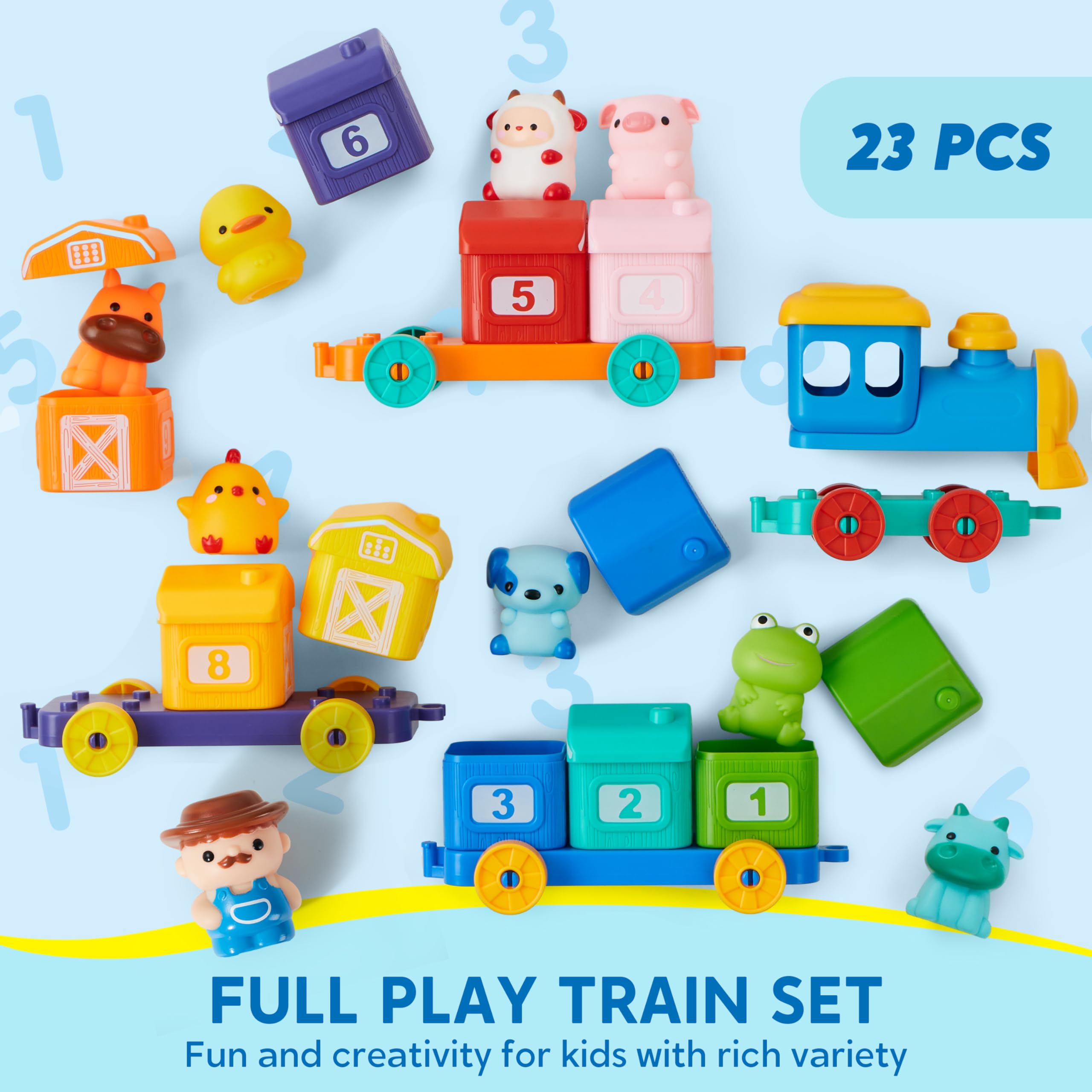 Play-Act Train loading and unloading action demonstrates hands-on learning in motion.
