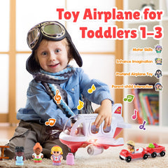 PLAY Airplane Toy red side view showing doors and cabin access