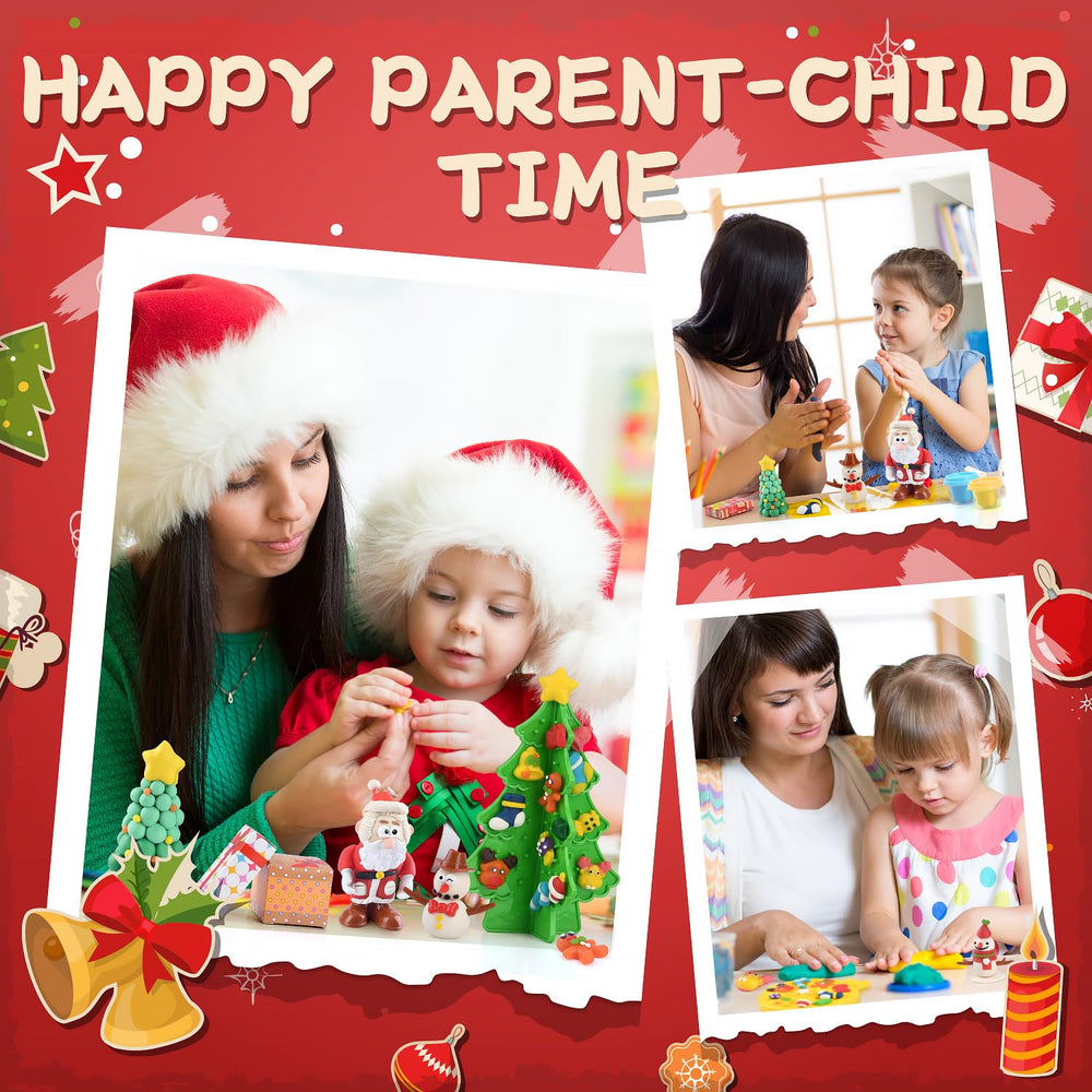 PLAY Christmas color dough set gift boxes: tiny packages for pretend gifting stories.