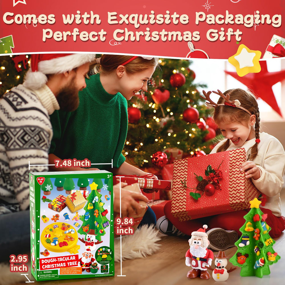 PLAY Christmas color dough set tools: tools to cut, trim, and remove scraps easily.
