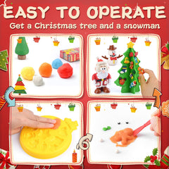 PLAY Christmas color dough set tree components: assembling ornaments for a sparkling tree.