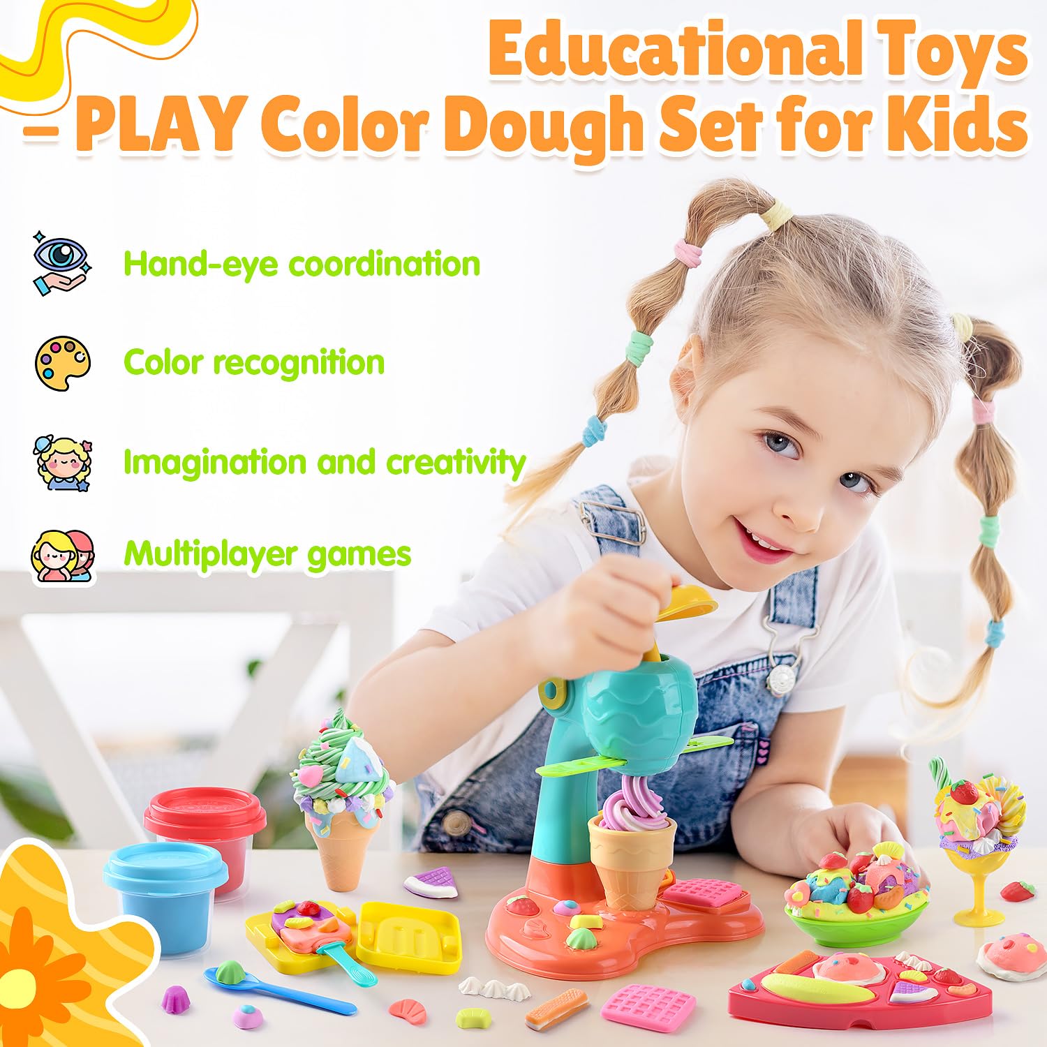 PLAY Clay Dough Set noodle maker inspires imaginative pasta play