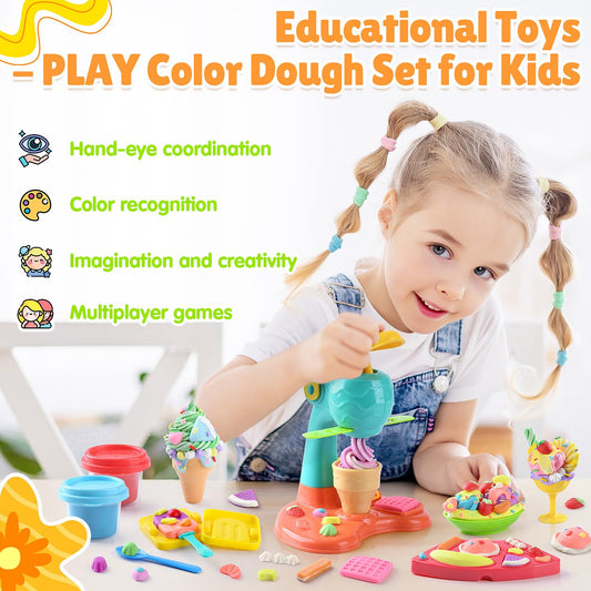 PLAY Clay Dough Set noodle maker inspires imaginative pasta play