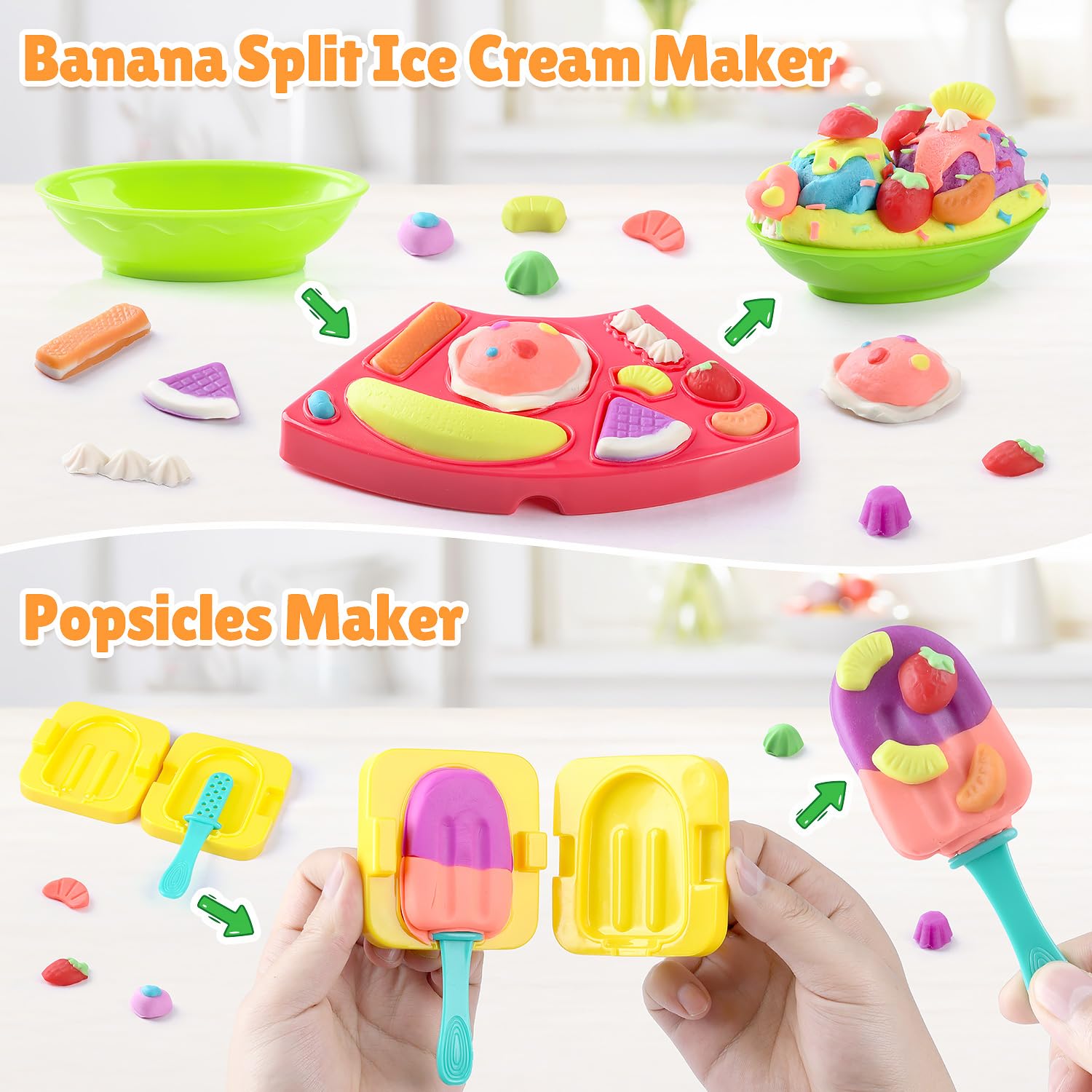 PLAY Clay Dough Set waffles mold supports creative dessert scenes