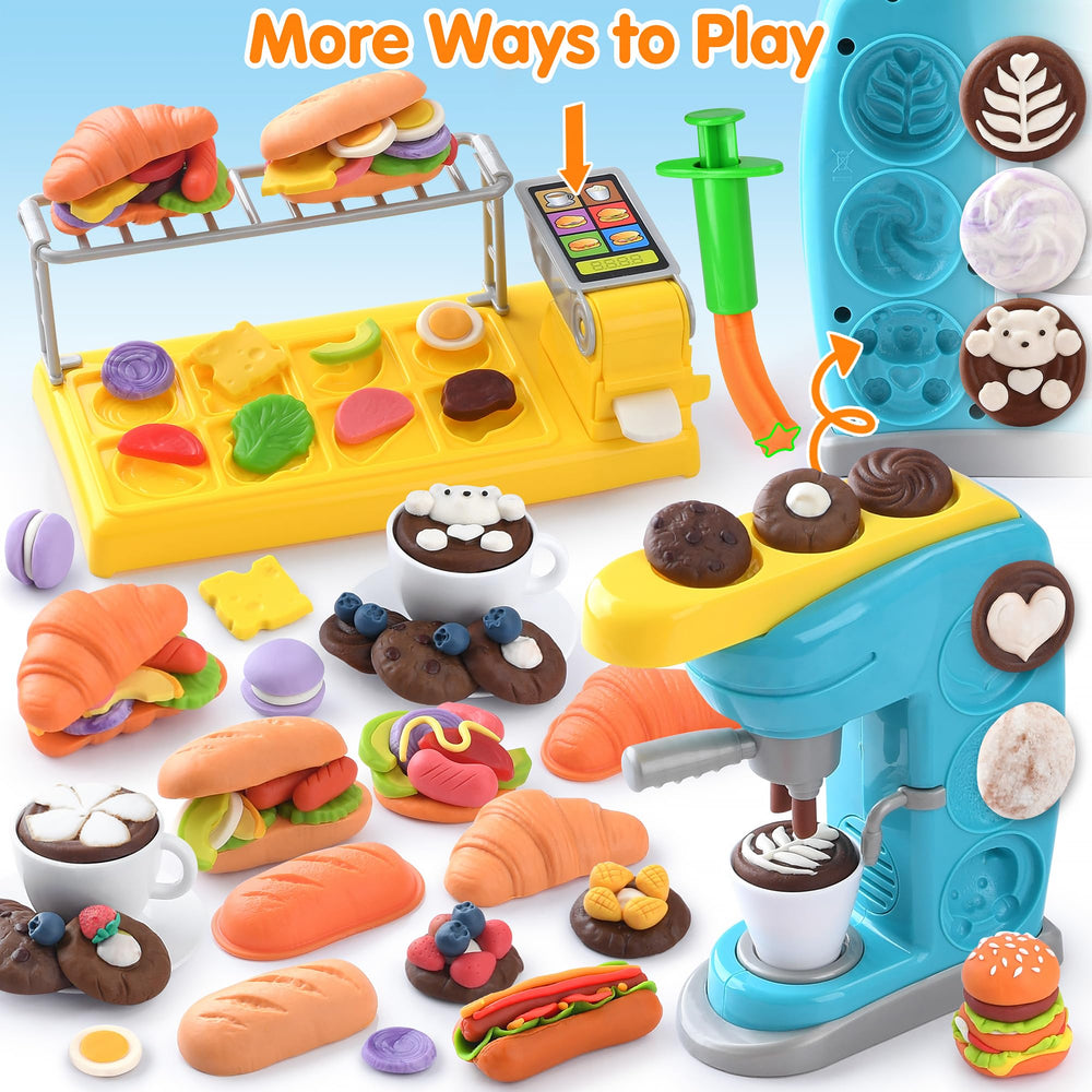 PLAY Color Dough Sets bread mould enriches bake themed pretend play and fine motor skills