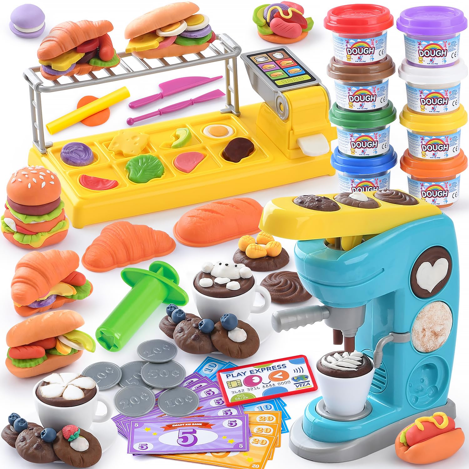 PLAY Color Dough Sets coffee maker to spark imaginative pretend play and kitchen storytelling