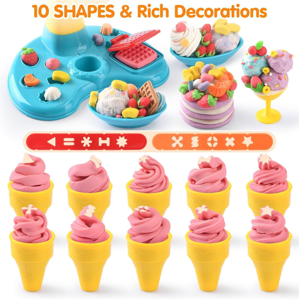 PLAY Color Dough cups and bowls for tidy pretend desserts