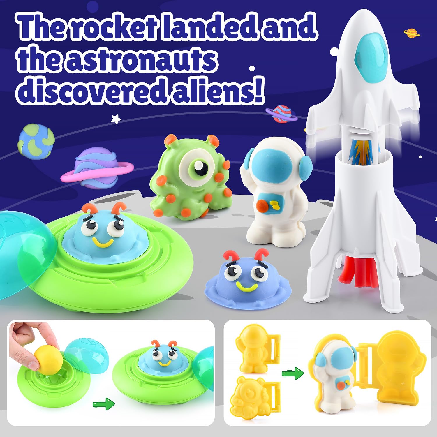 PLAY Color Dough UFO mold supports design exploration and spatial skills