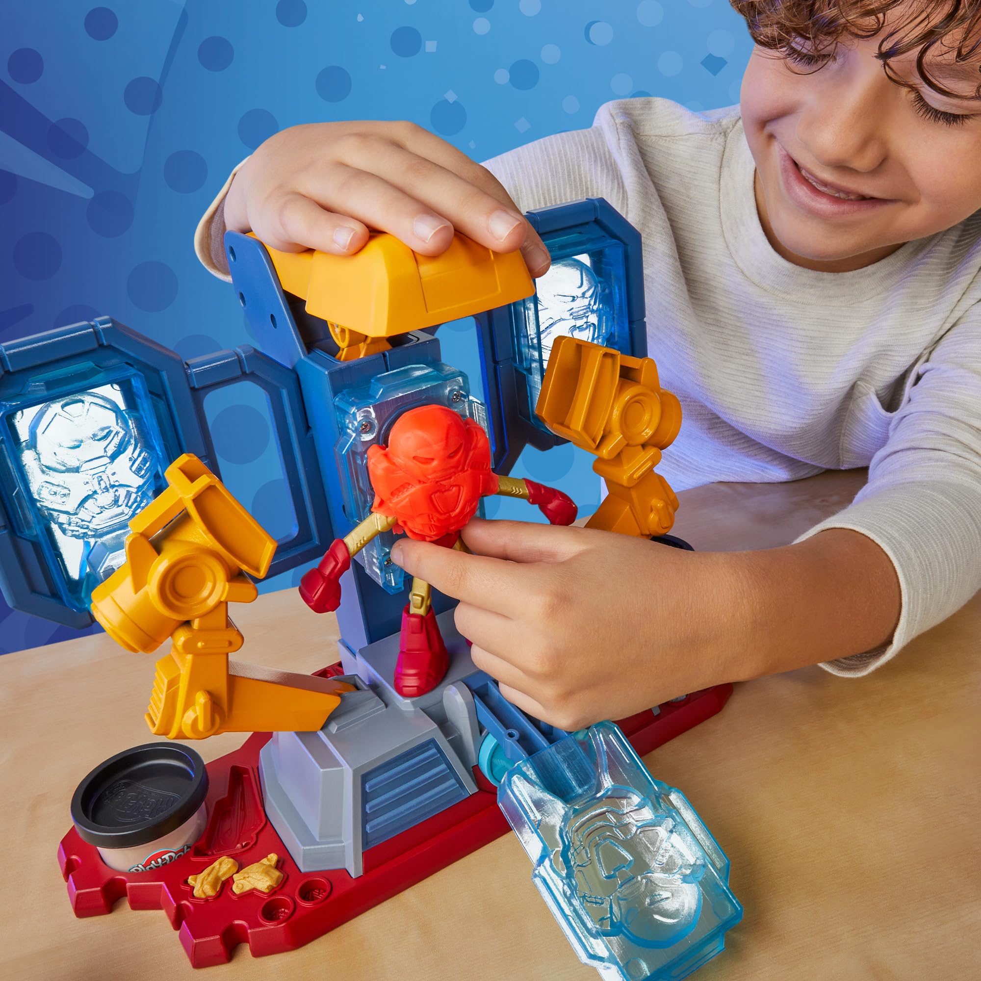 Play-Doh arc reactor chest piece mold sparks storytelling