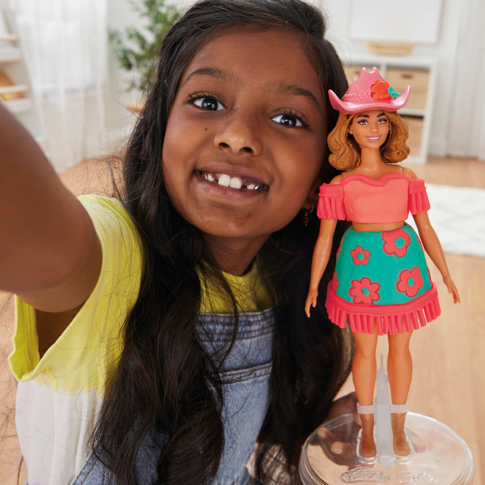 Play-Doh Barbie accessories including hat and boots for complete looks