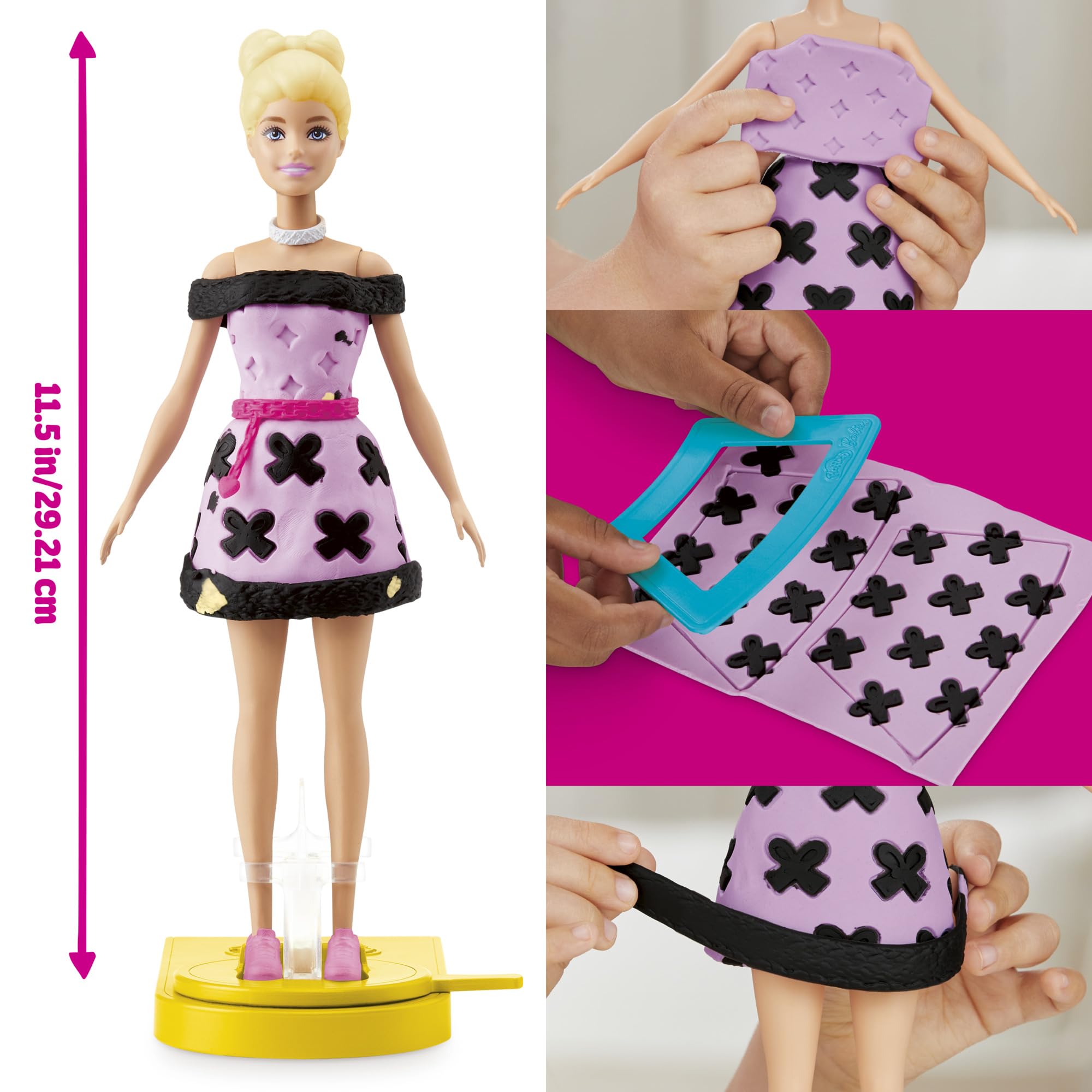 Play-Doh Barbie designer fashion show set runway for imaginative pretend fashion shows.
