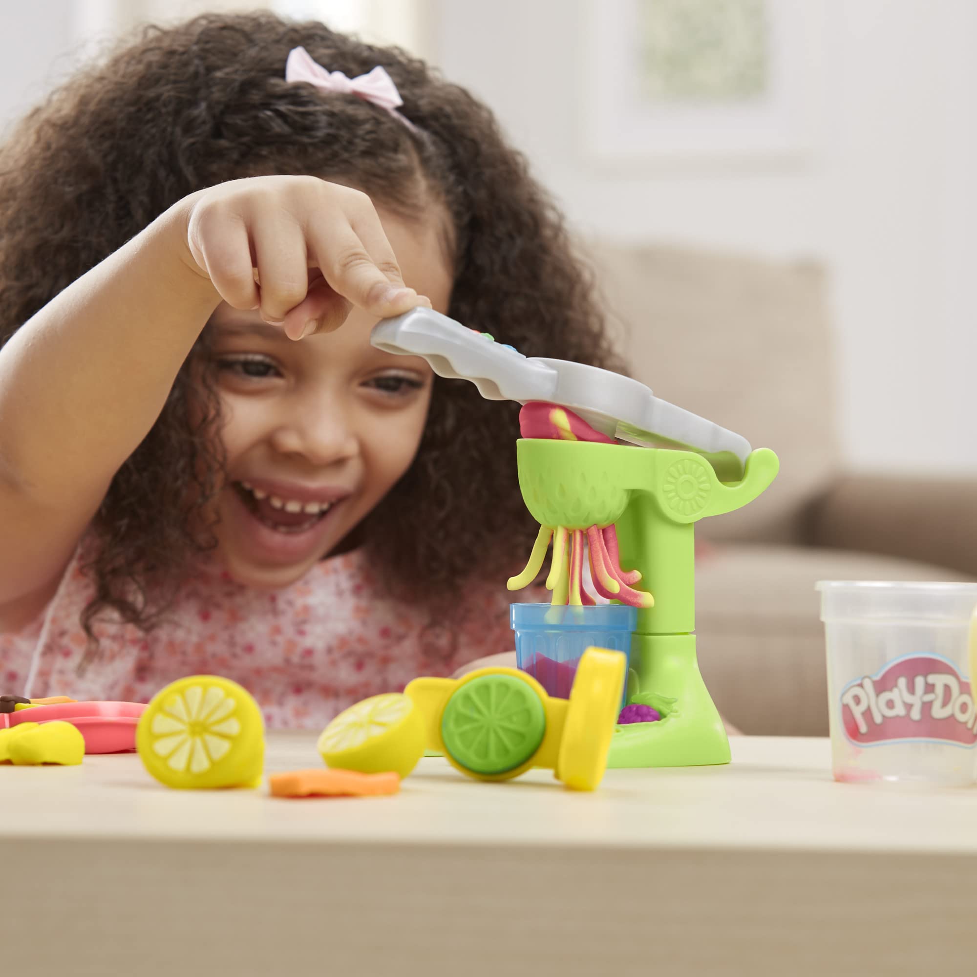 Play-Doh berry basket mold inspires arranging fresh-looking pretend produce.