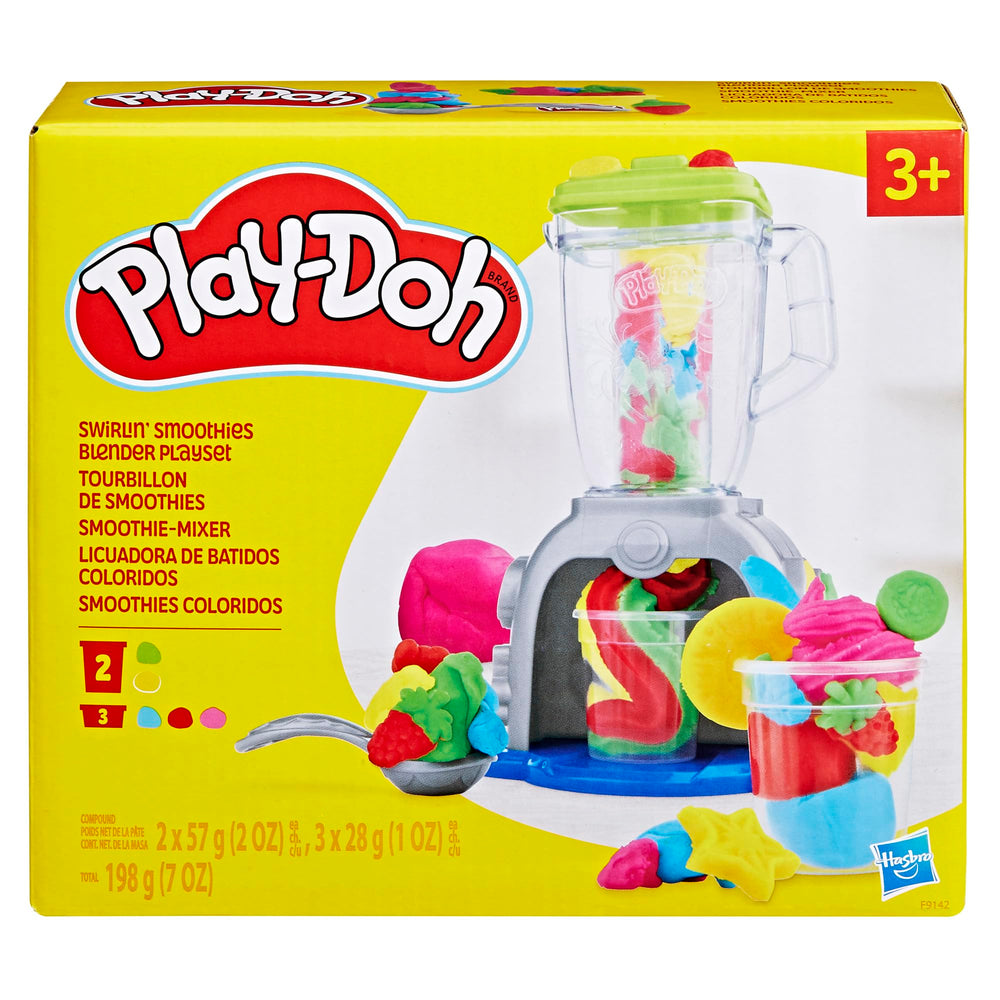 Close up of Play‑Doh blender mechanism showing colorful parts for easy assembly