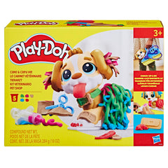 Play-Doh Care 'n Carry grooming tools set for stylish pup hair.