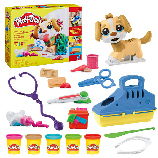 Play-Doh Care 'n Carry vet pup ready for imaginative checkup.
