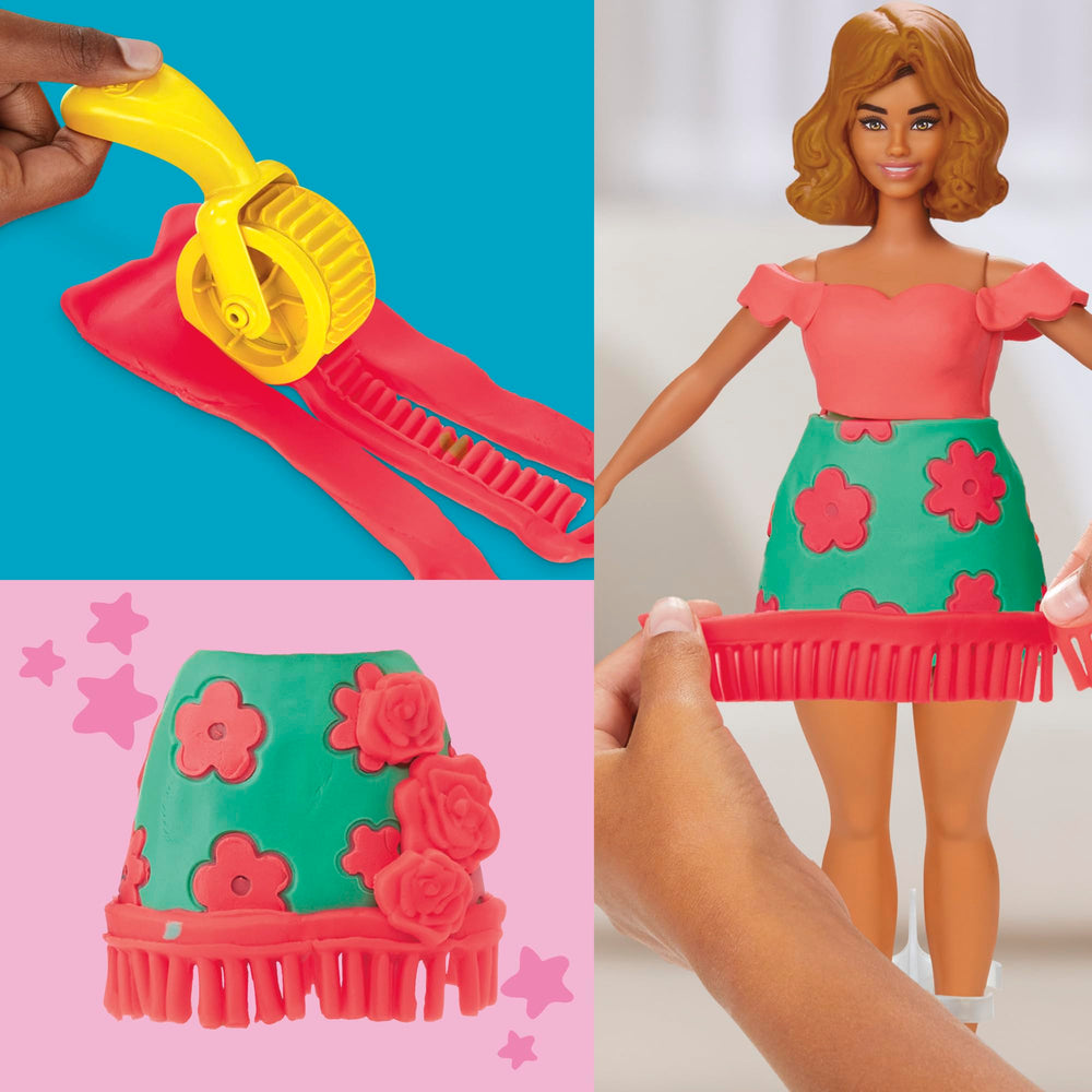 Play-Doh color cans in brown pink red for detailing