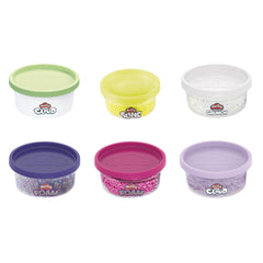 Play-Doh Crystal Crunch coconut white crackle texture with sparkle for imaginative craft.
