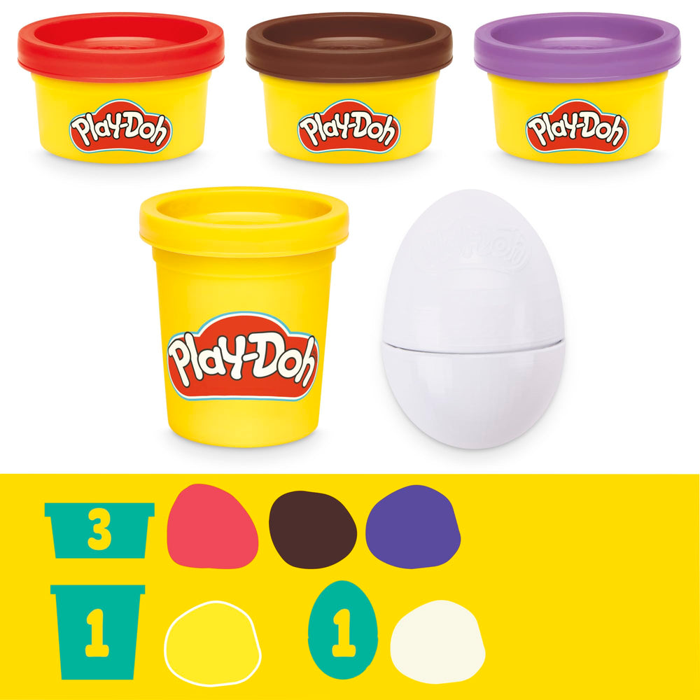 Finished Play‑Doh waffles plated to display mixing colors and topping decoration fun