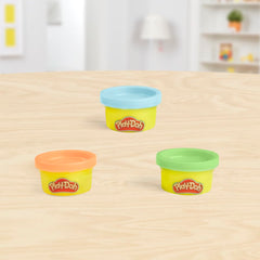 Play-Doh Fundamentals six colors close-up highlights dough texture and color variety.