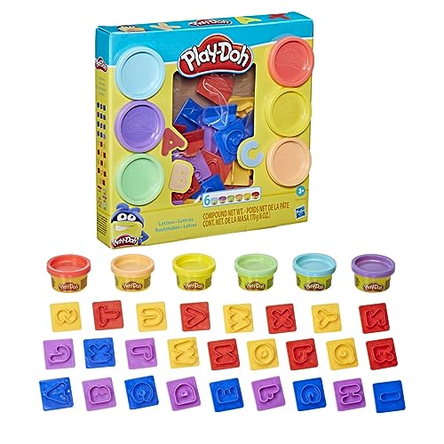 Play-Doh Fundamentals six colors pack ready for vibrant alphabet craft sessions.