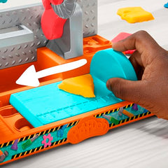 Play-Doh Stamp & Saw Tool Bench handheld stamper action for stamping fun