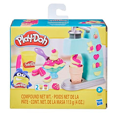 Play-Doh ice cream maker lever enables easy molding.