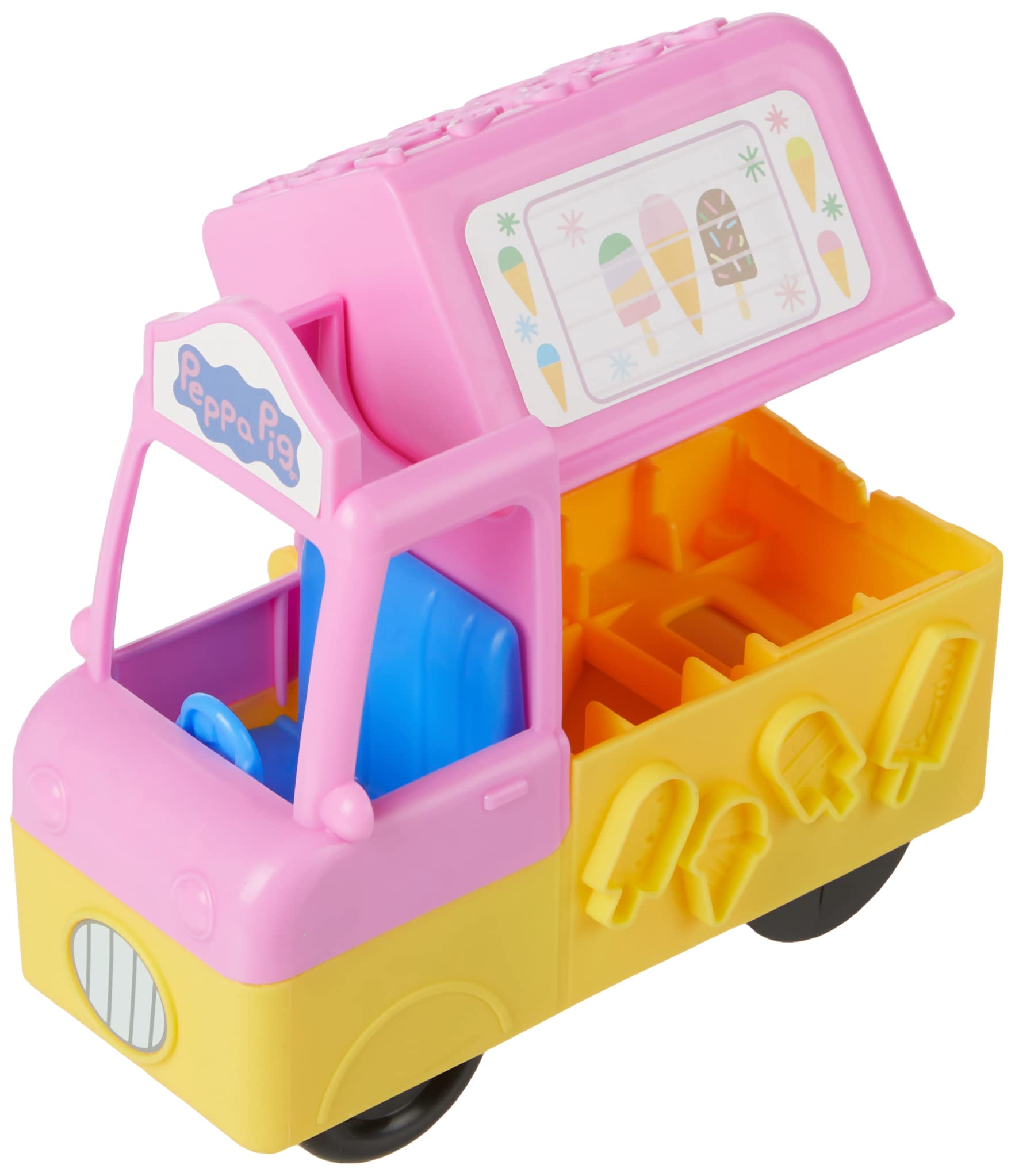 Play-Doh ice cream molds in truck for pretend desserts and colorful creations