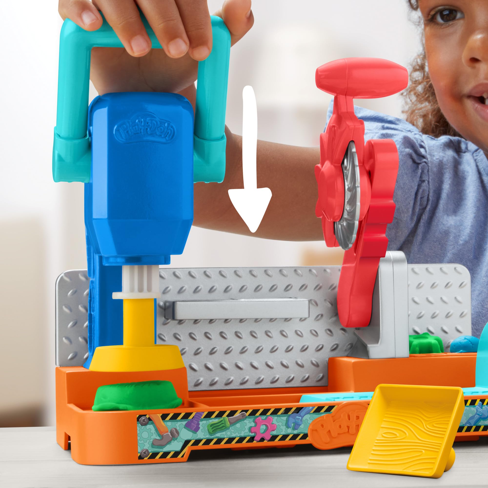 Play-Doh Stamp & Saw Tool Bench inspires fixer-upper pretend play for kids