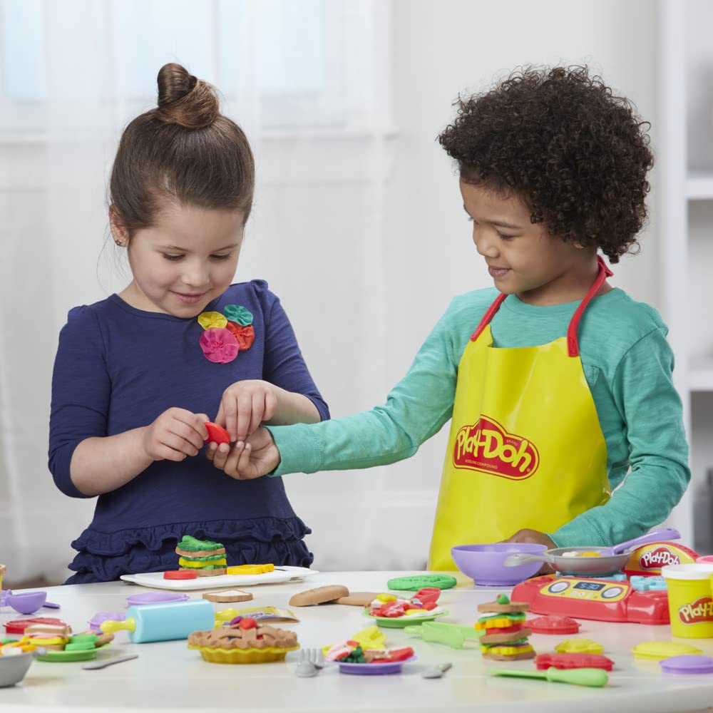 Play-Doh Kitchen Creations Super Chef Suite in use for pretend meals