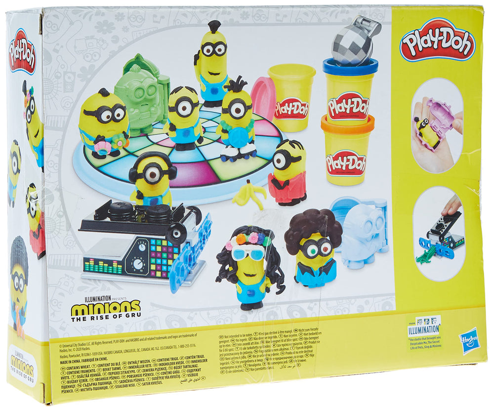 Play-Doh Minions 4 molds featuring Kevin, Bob, Otto, Stuart for imaginative minion play.