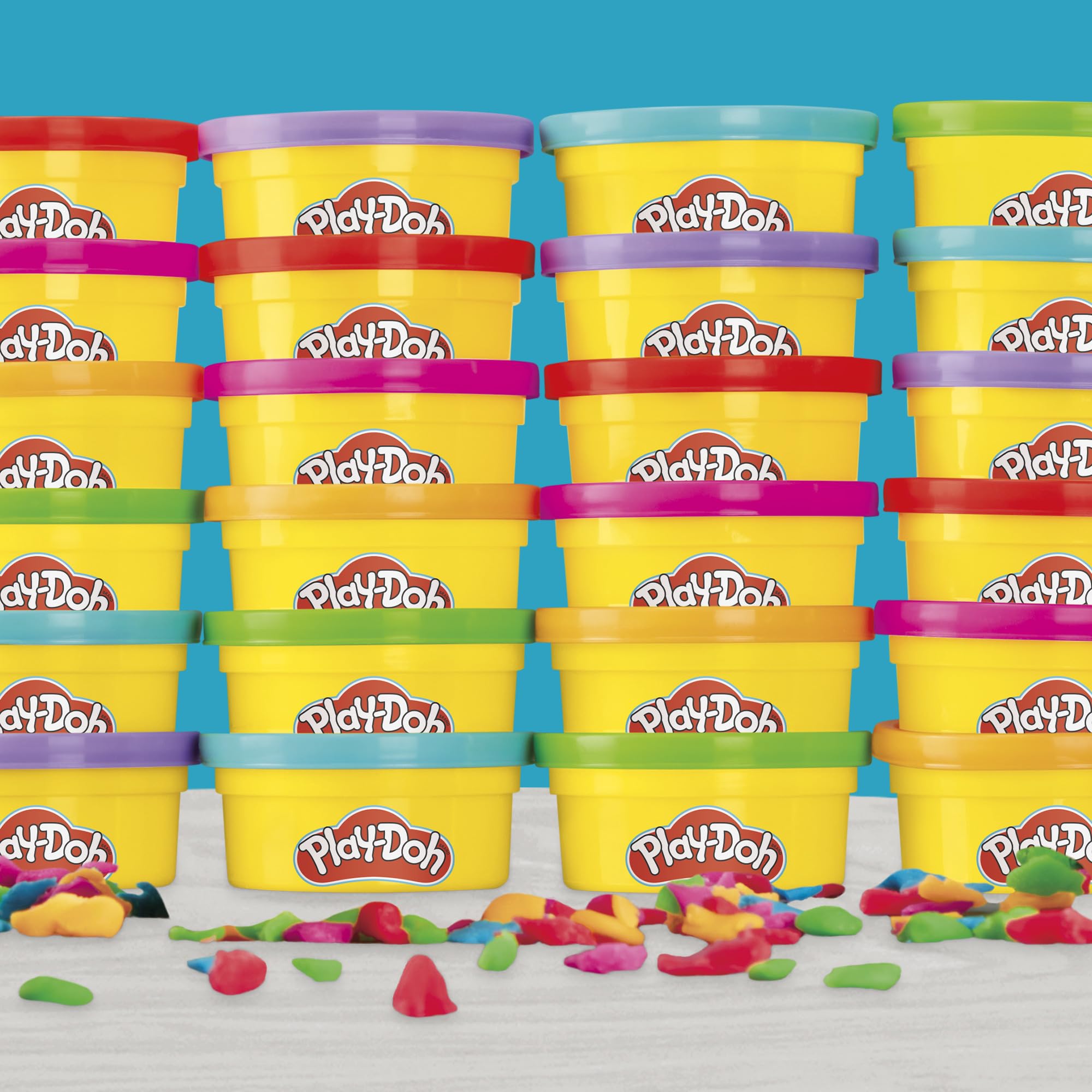 Play-Doh Party Favor Pack cutter attached to lid shapes spark pretend play