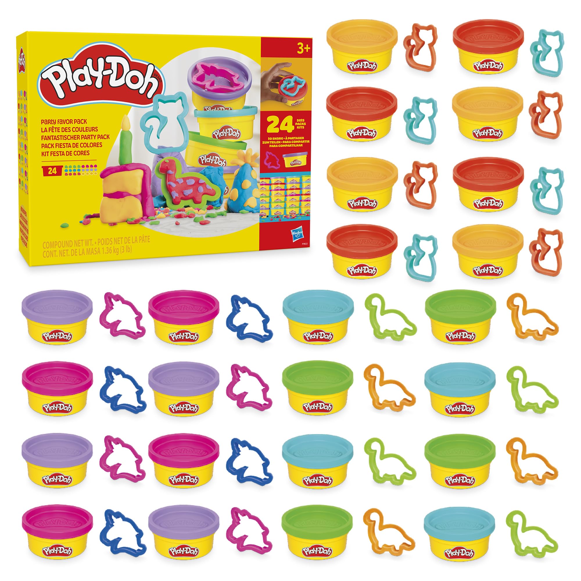 Play-Doh Party Favor Pack red can with cutter boosts imaginative play for kids 3+