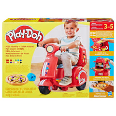 Play-Doh Pizza Delivery Scooter side view with pizza box delivery slot