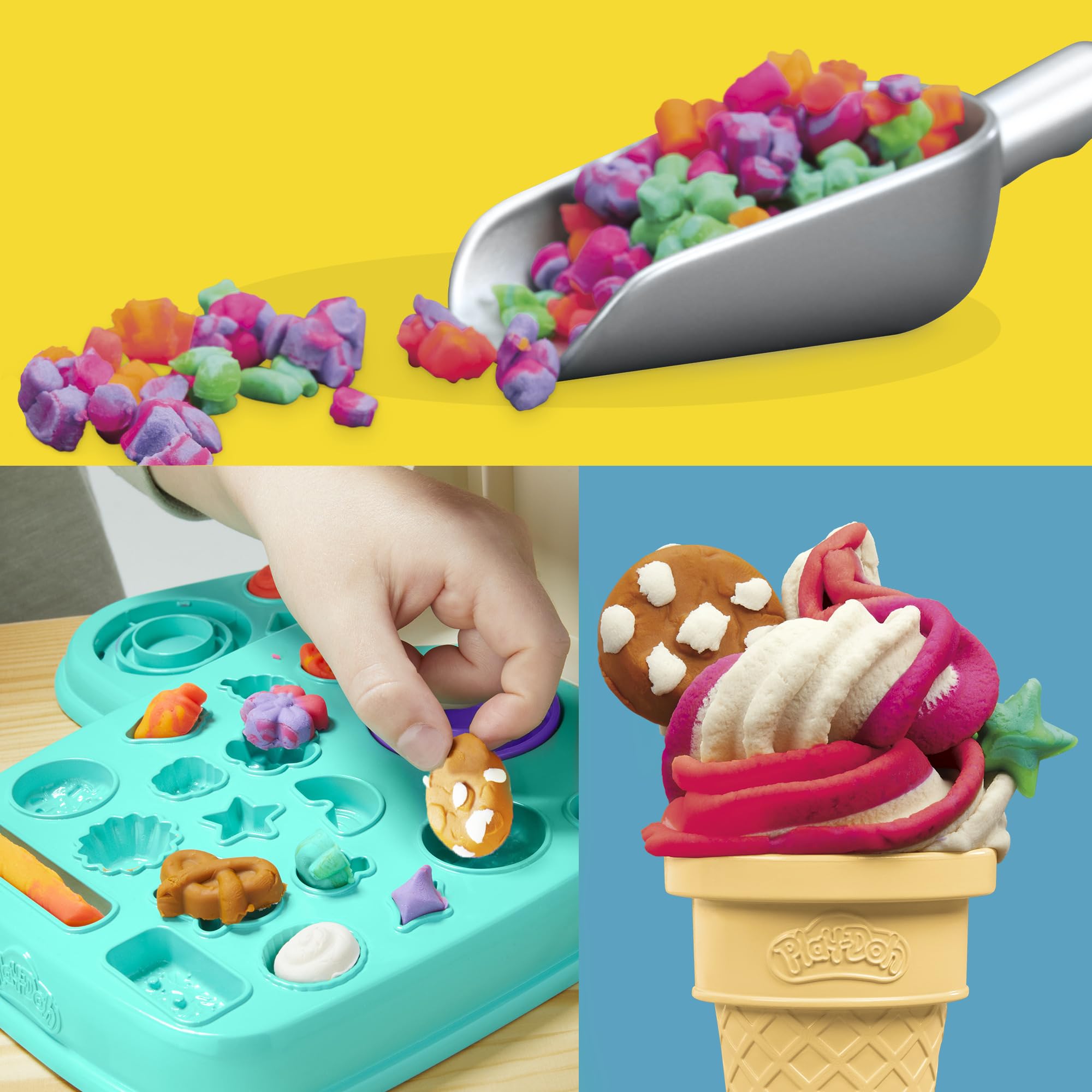 Play-Doh Rainbow Swirl color cans dual-color swirls for vibrant effects