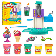 Play-Doh Rainbow Swirl Ice Cream Playset main unit ready for creative pretend play
