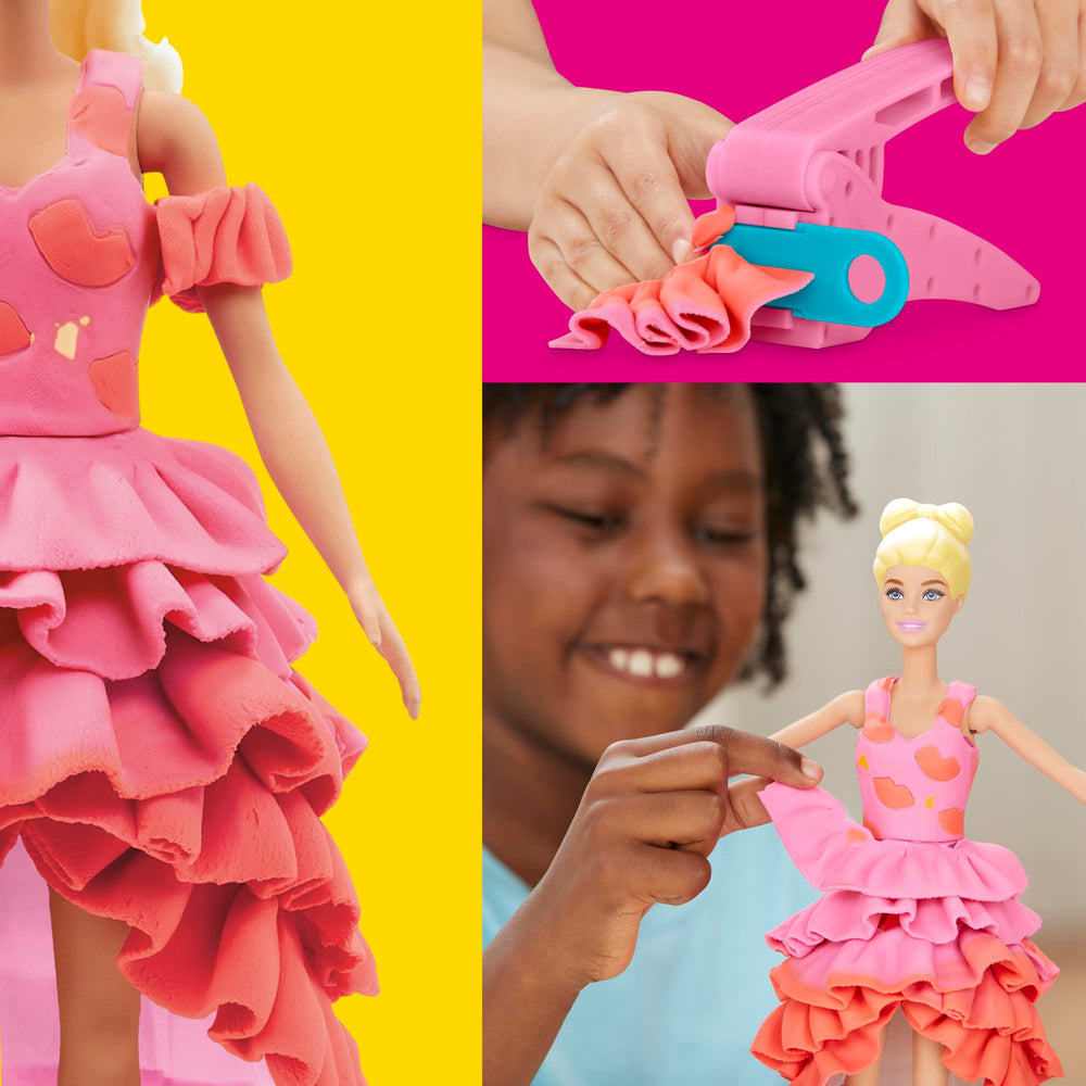 Play-Doh ruffle maker adds texture for chic doll garments.
